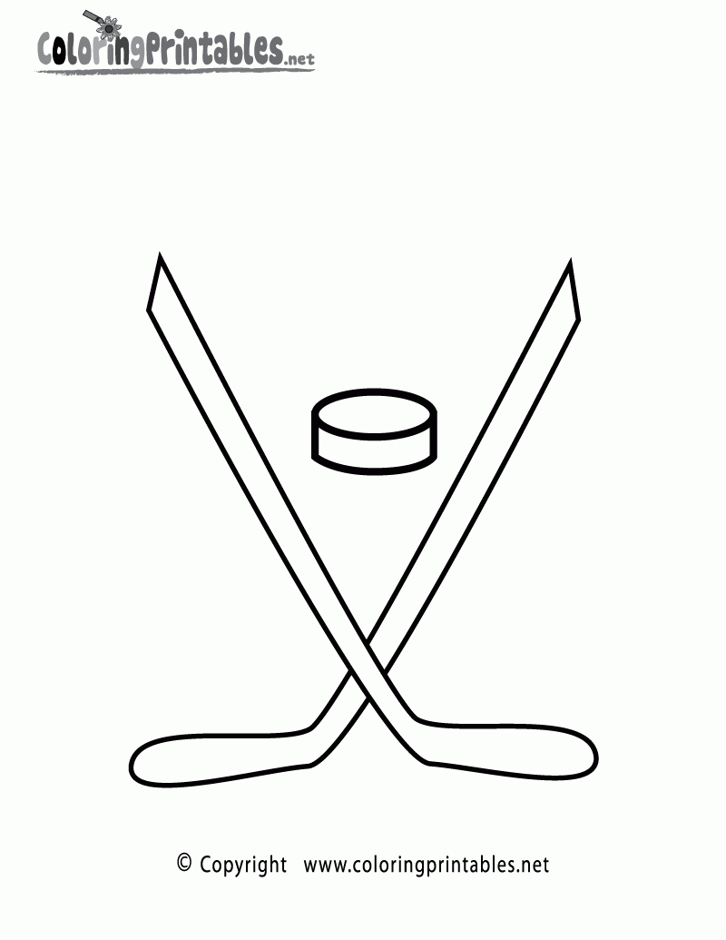 Free Printable Hockey Coloring Page