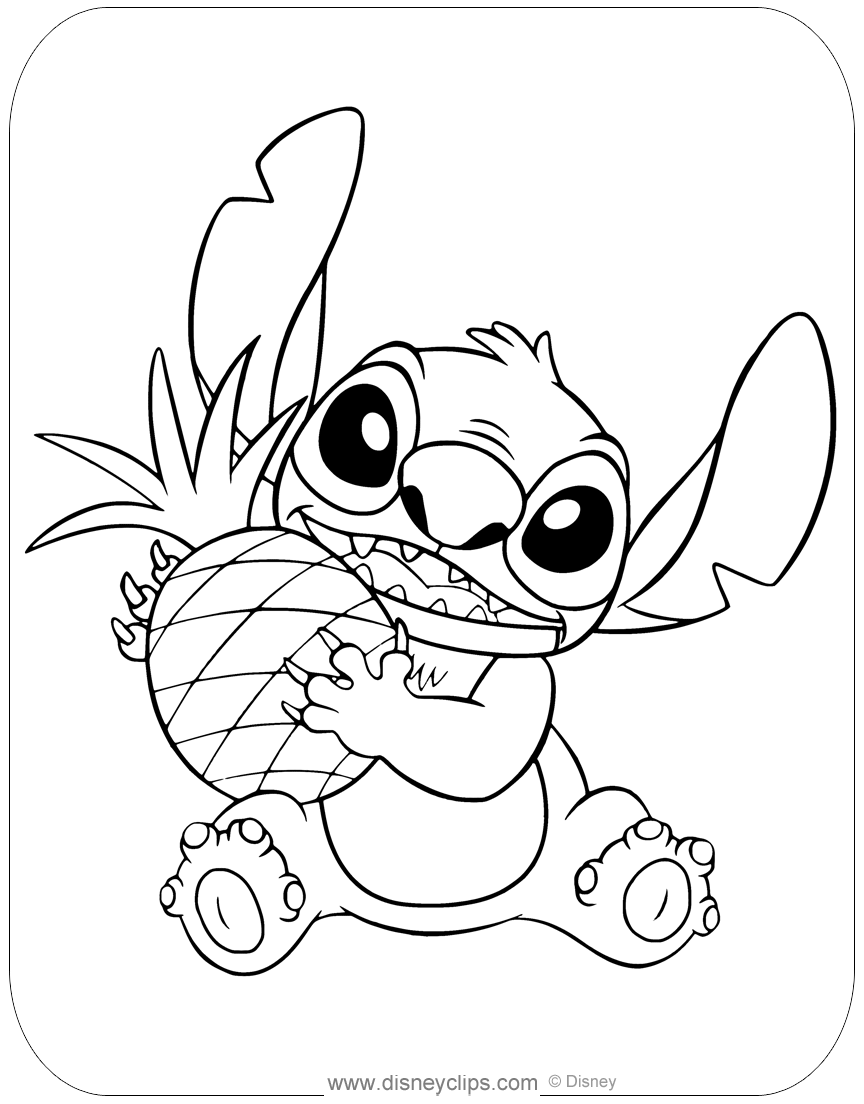 Printable Stitch And Angel Coloring Pages