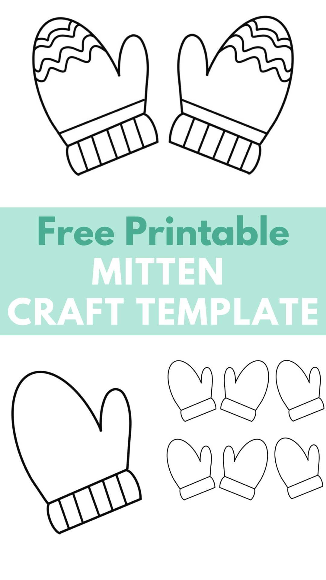 Printable Mitten Coloring Page