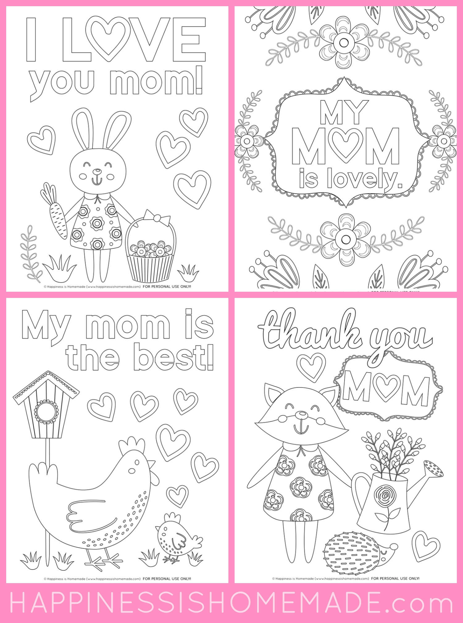Free Printable Mother's Day Coloring Pages For Kids