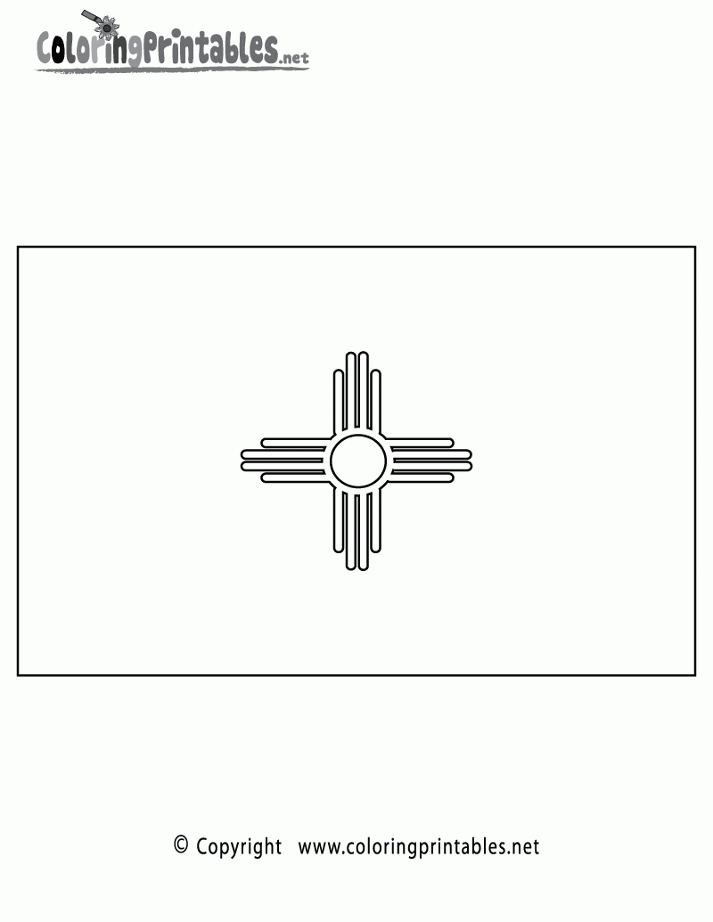 Free Printable New Mexico Flag Coloring Page