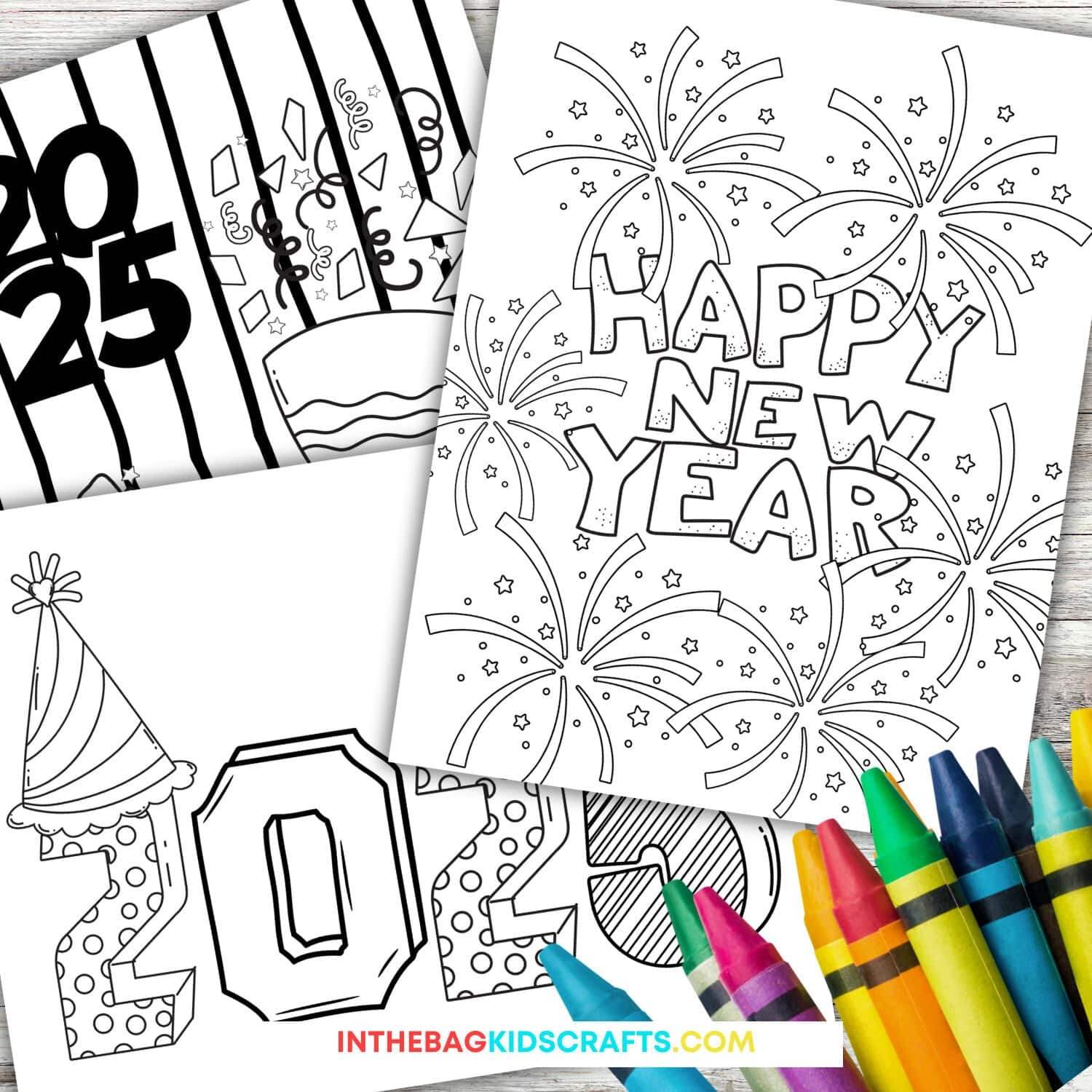 New Years Printable Coloring Pages