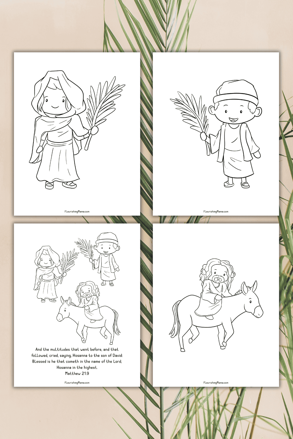 Palm Sunday Free Coloring Pages