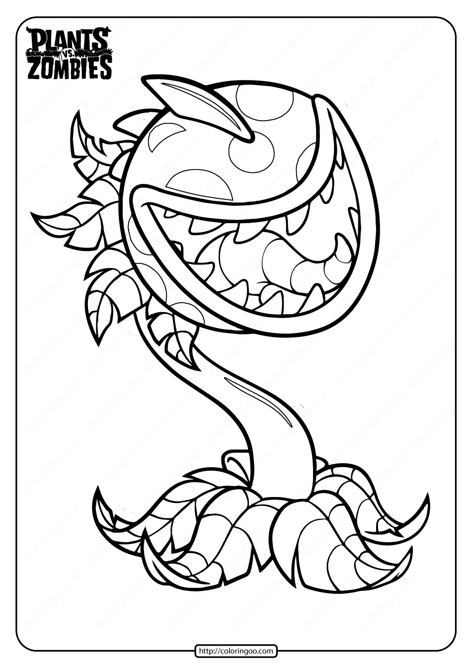 Printable Plants Vs Zombies 2 Coloring Pages