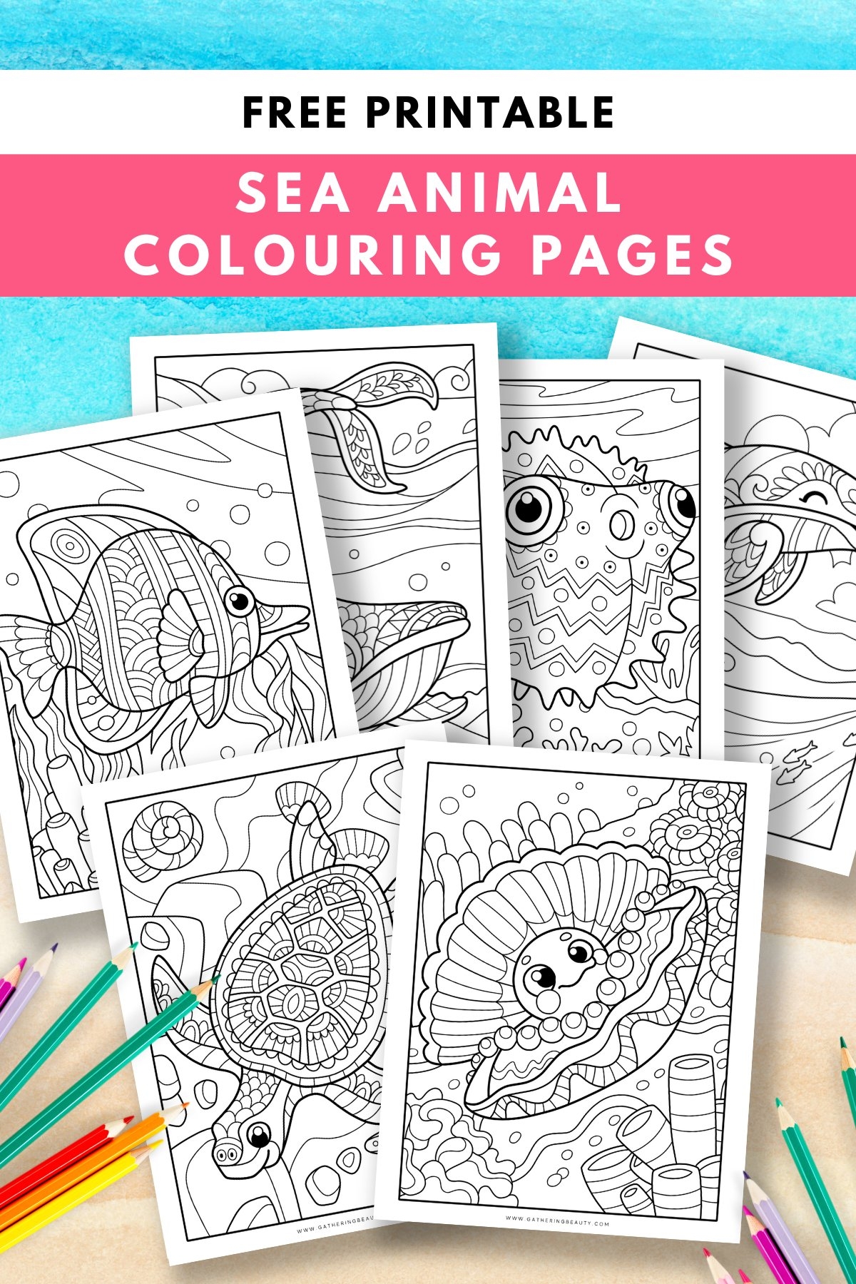 Free Printable Sea Animal Colouring Pages Gathering Beauty