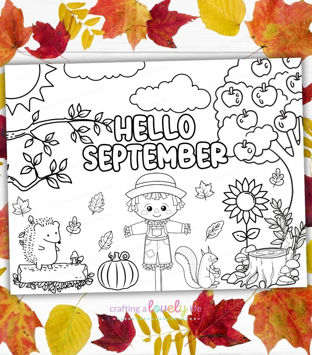 September Coloring Pages Free Printable