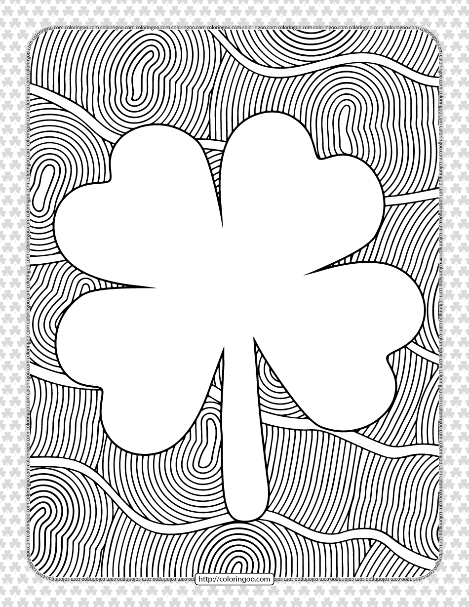 Free Shamrock Coloring Pages