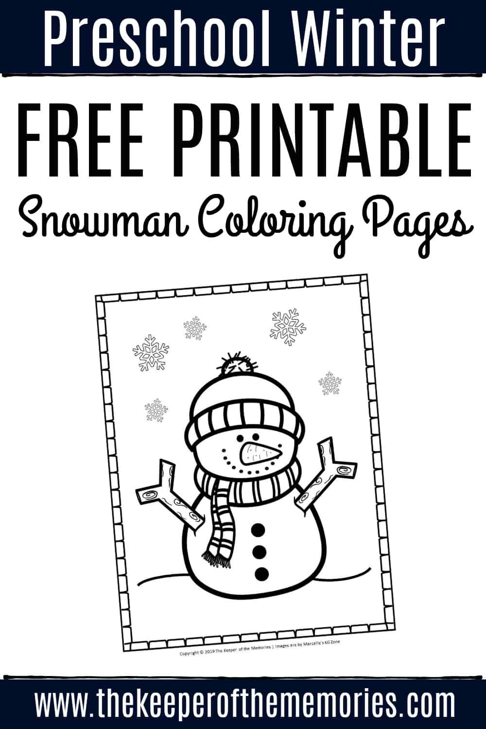 Snowman Free Printable Coloring Pages