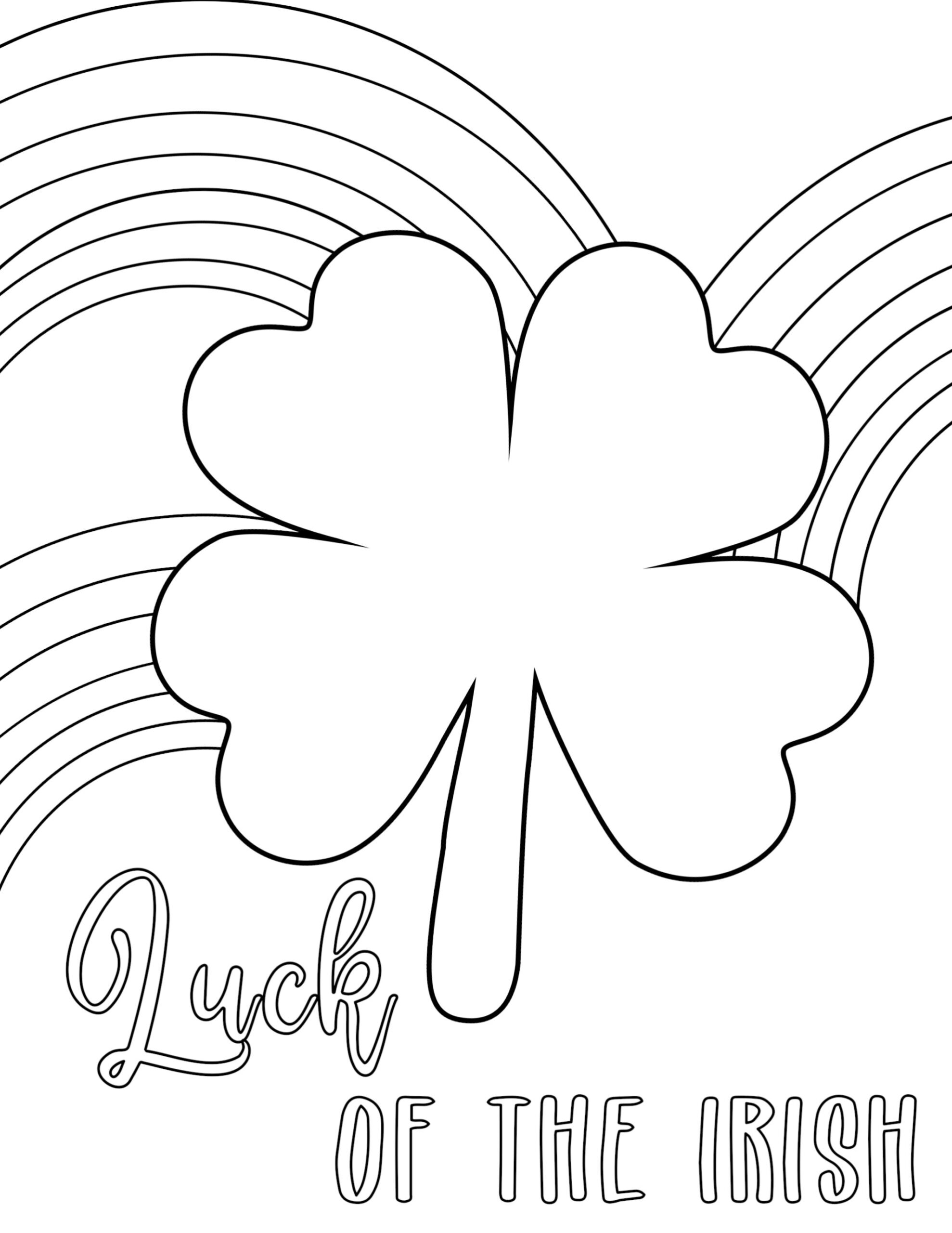 Free Printable St Patrick s Day Coloring Sheets Paper Trail Design