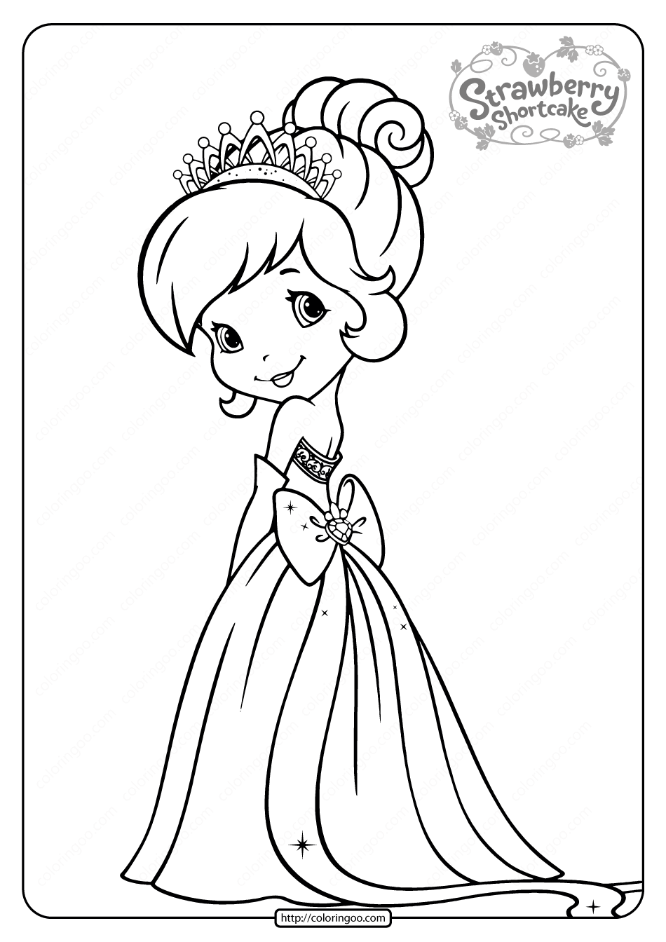 Free Printable Strawberry Shortcake Coloring Page 06