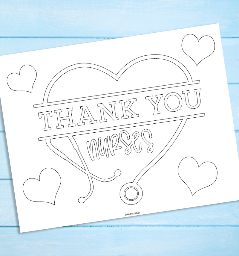 Printable Thank You Coloring Pages