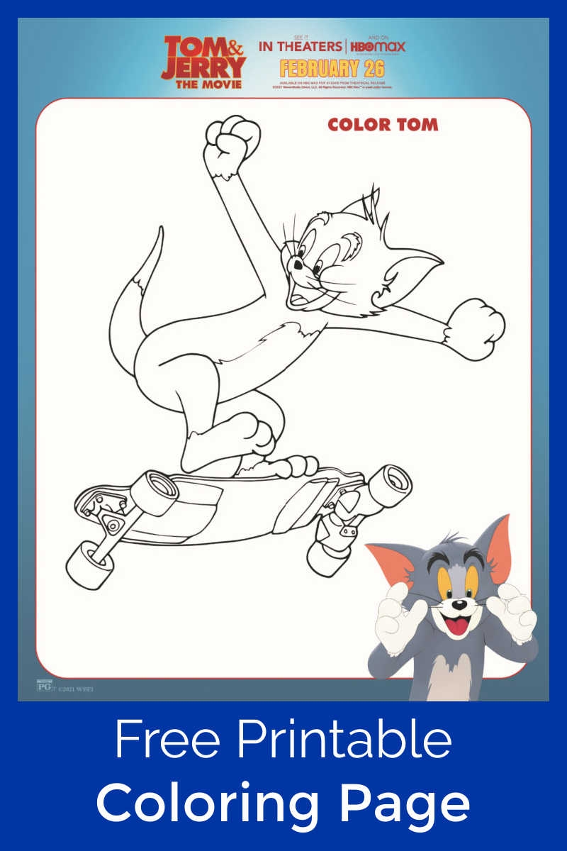 Free Printable Tom And Jerry Coloring Page Mama Likes This