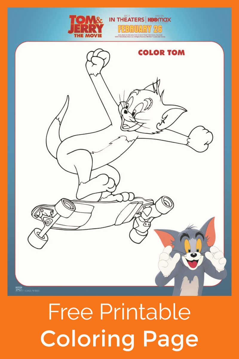Free Printable Tom And Jerry Coloring Page Mama Likes This