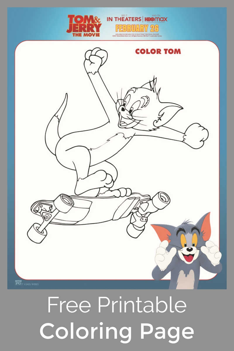 Free Printable Tom And Jerry Coloring Page Mama Likes This