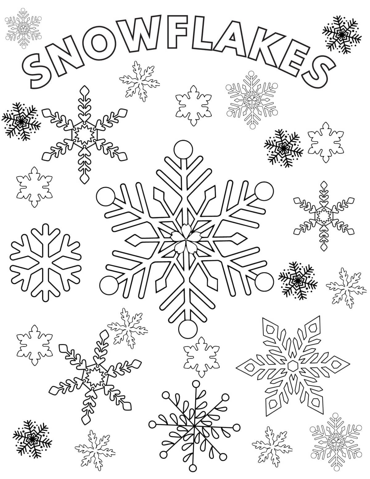 Snowflakes Coloring Pages Printable