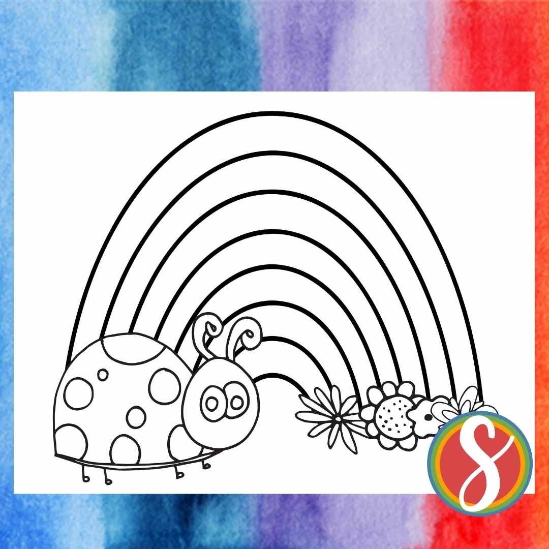 Free Rainbow Coloring Pages Stevie Doodles