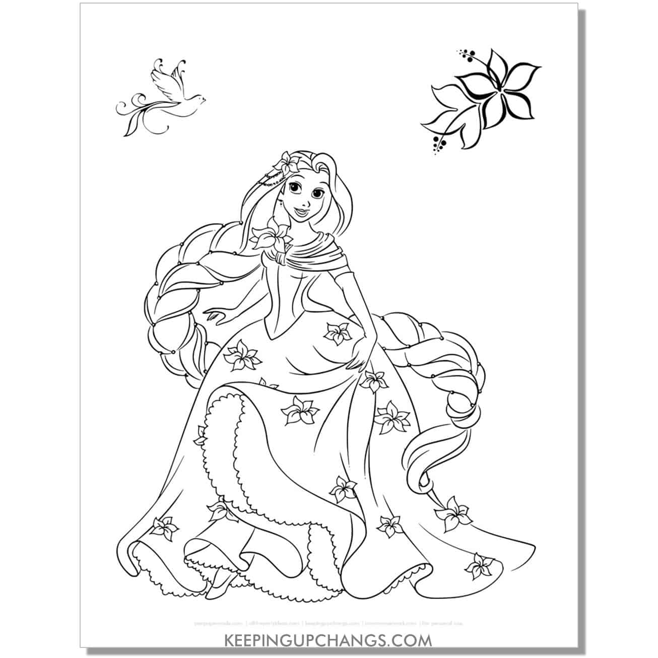 Free Printable Tangled Coloring Pages