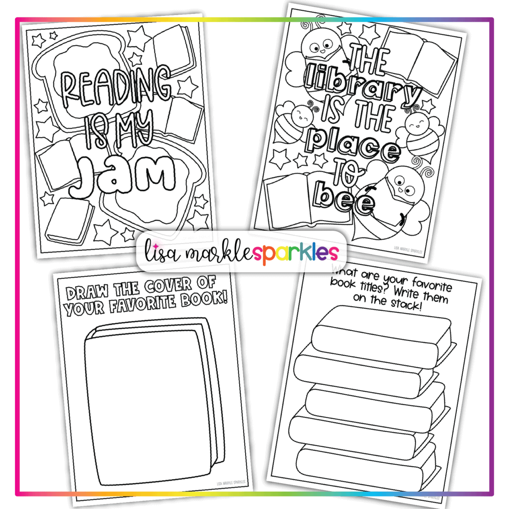 Free Reading Coloring Pages Printable PDF Lisa Markle Sparkles Clipart And Graphic Design