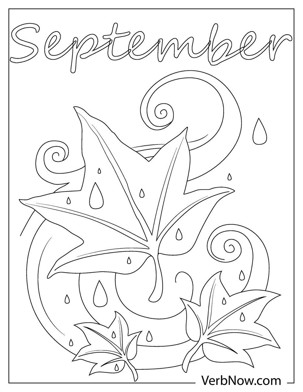 Free SEPTEMBER Coloring Pages For Download Printable PDF 