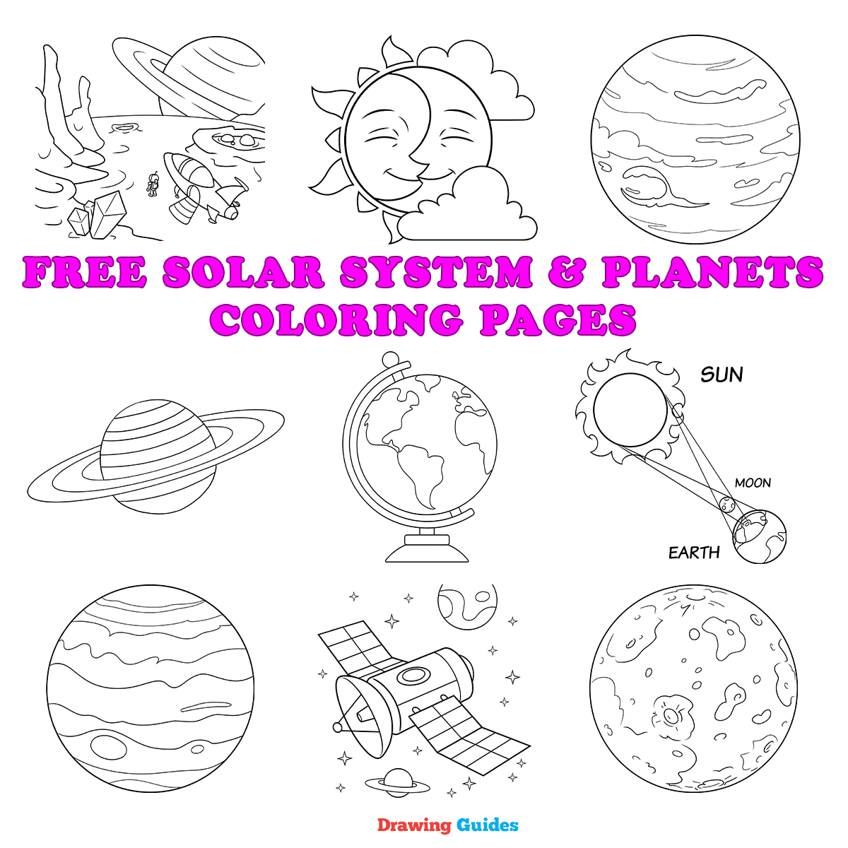 Free Solar System And Planets Coloring Pages For Kids 27 Printable Sheets