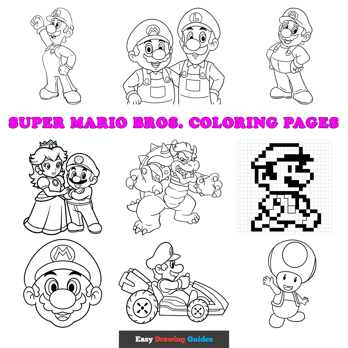 Super Mario Brothers Free Coloring Pages