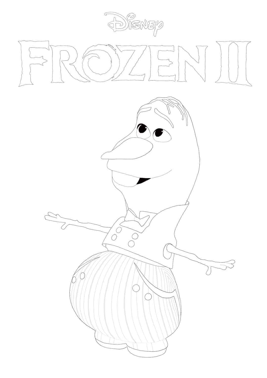 Frozen 2 Olaf Coloring Page Free Frozen II Coloring Pictures Coloring1