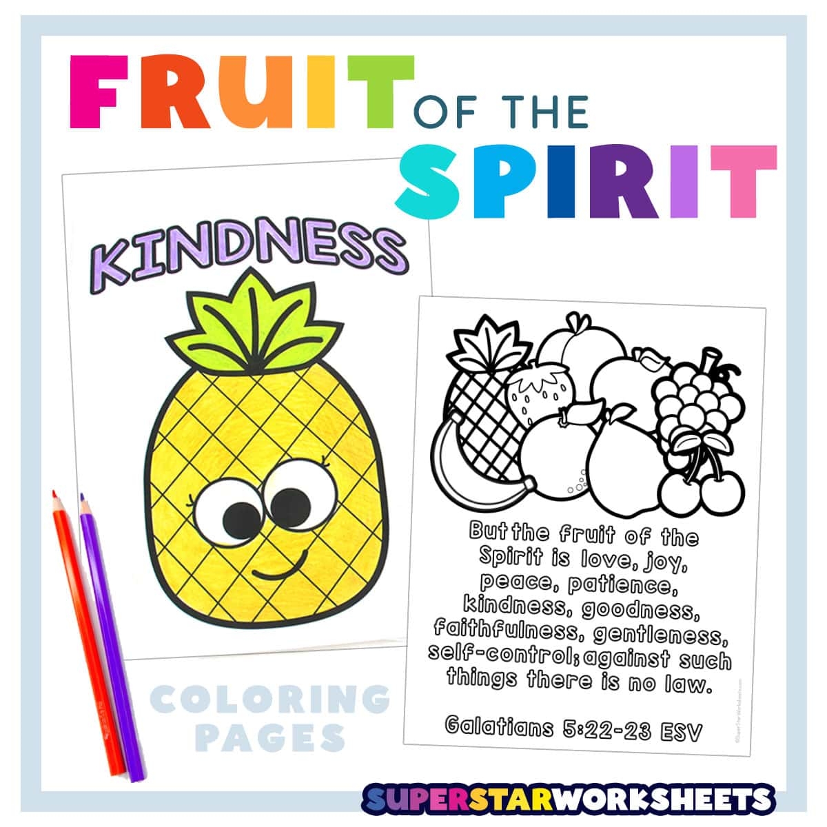 Fruit Of The Spirit Free Coloring Pages