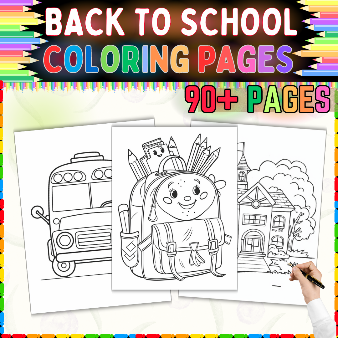 Fun Back To School Coloring Pages For Kids 90 Printable Sheets Engaging First Day Of School Act Made By Teachers