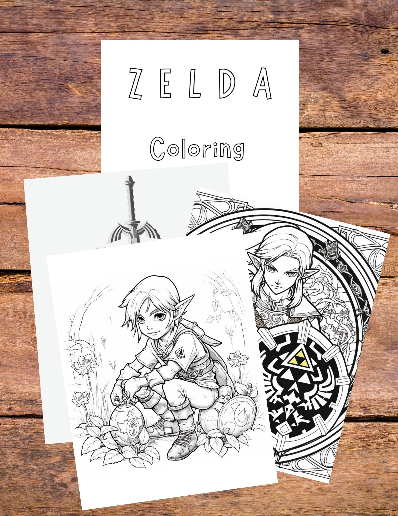 Fun Past Time Legend Of Zelda Coloring Pages Link Princess Zelda Triforce Coloring Page Fantasy Loz Gamer Coloring Pages Ai Art Malbuch Etsy de