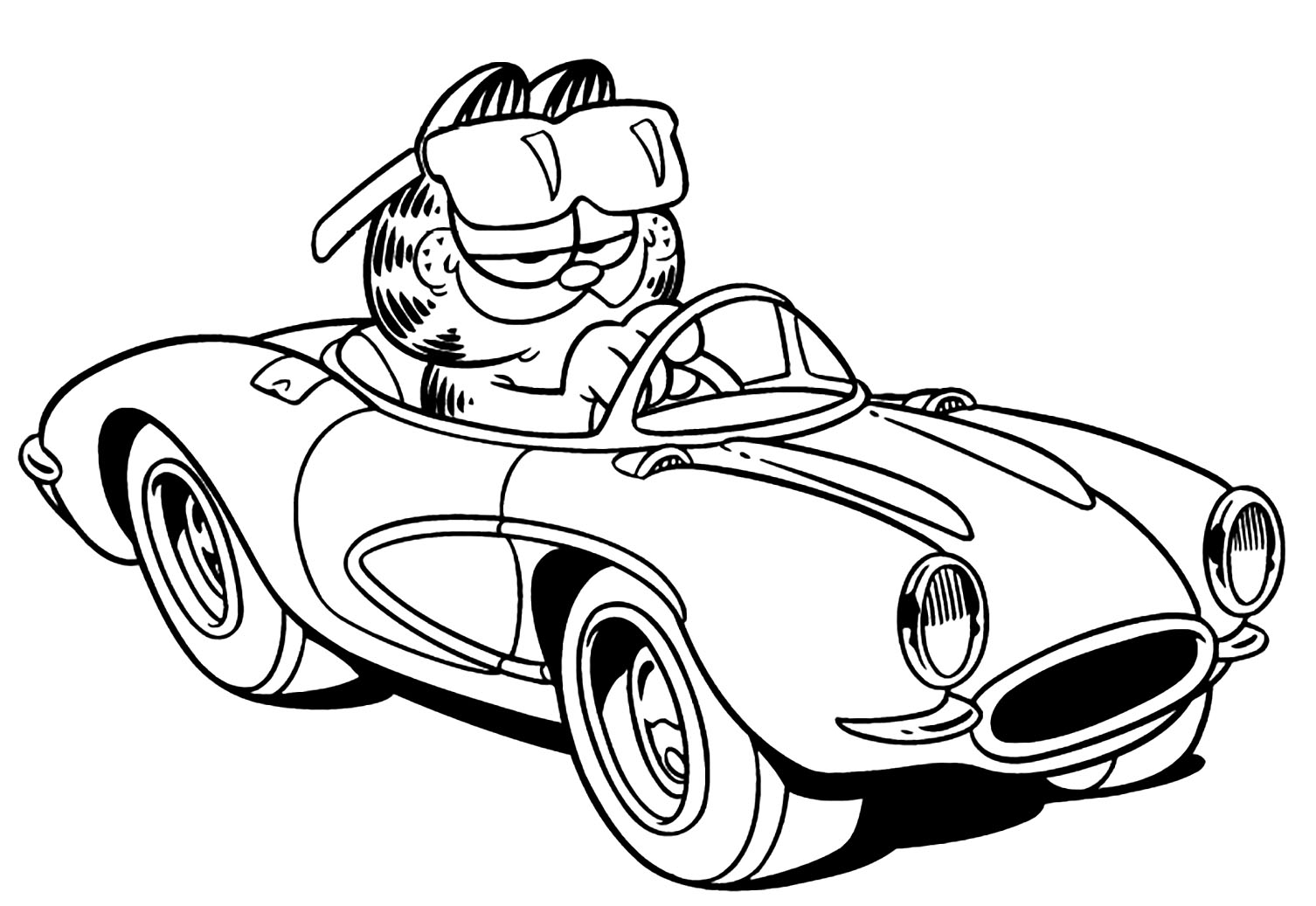 Garfield Coloring Page To Print For Kids Garfield Coloring Pages