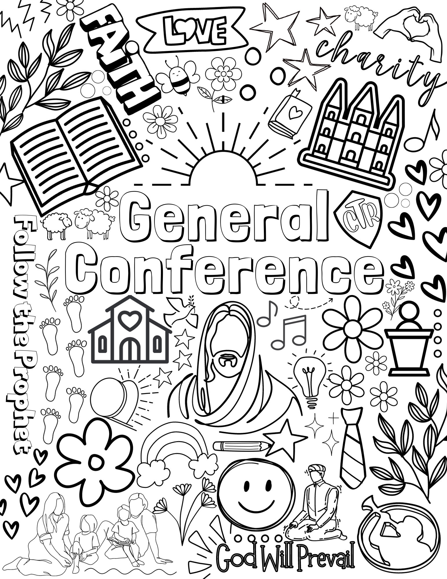 General Conference Coloring Page Printable