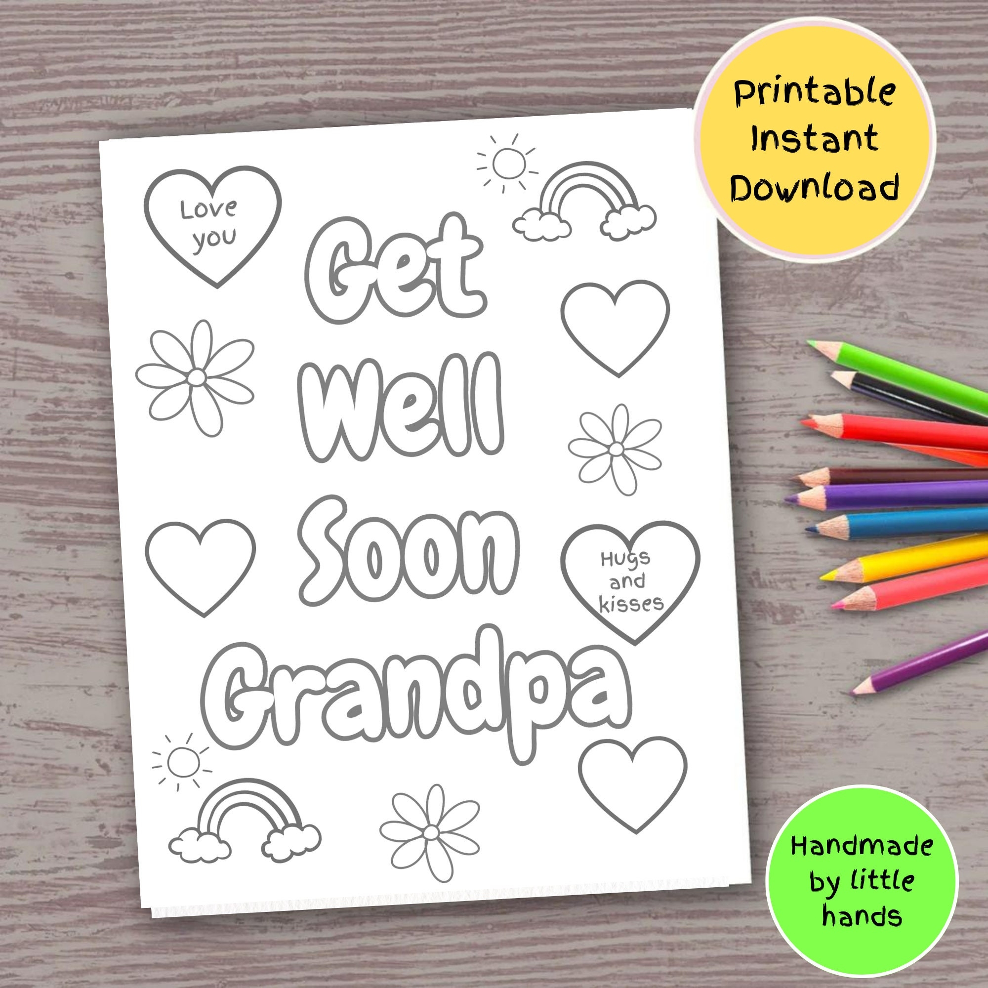 Get Well Coloring Pages Free Printable