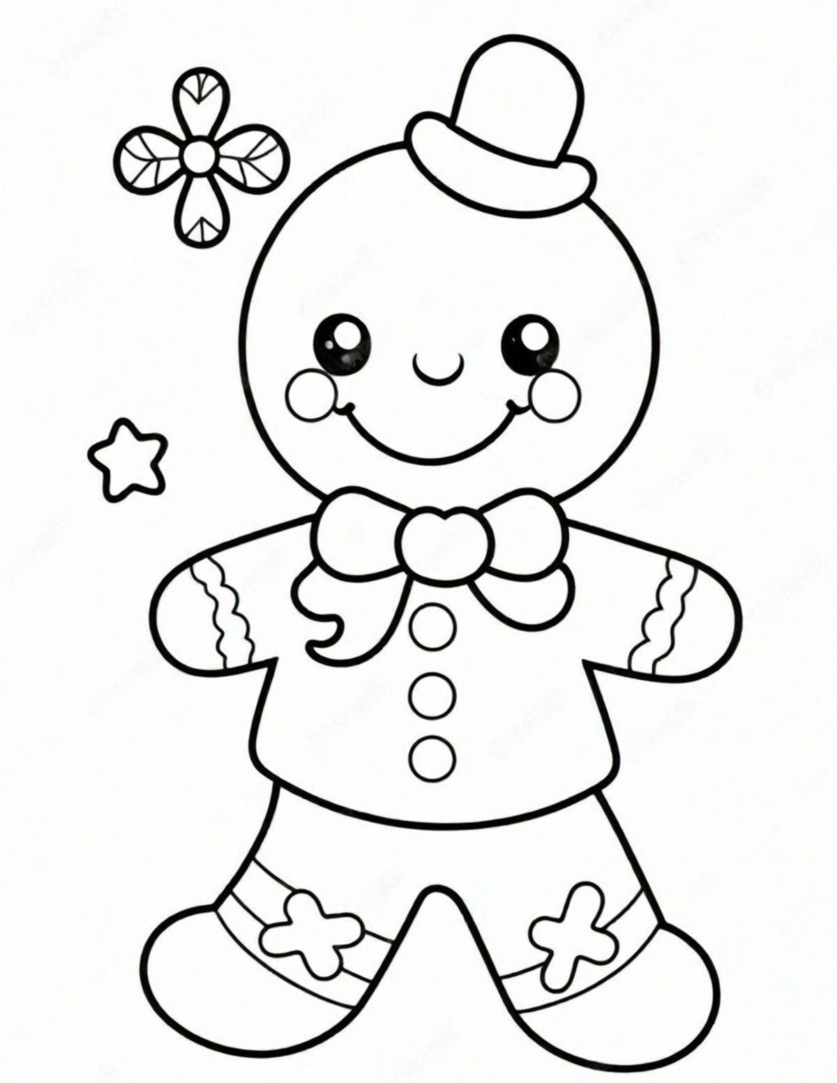 Free Gingerbread Man Coloring Pages