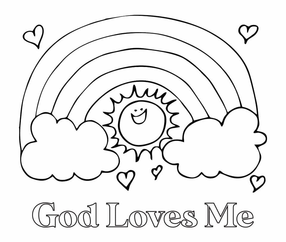Jesus Loves Me Coloring Page Free