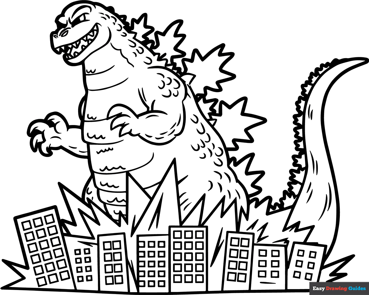Free Godzilla Coloring Pages Printable