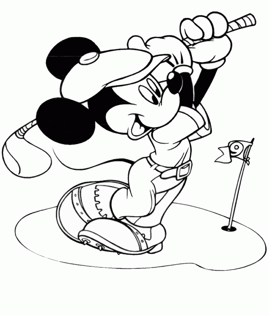 Golf Coloring Pages Birthday Printable