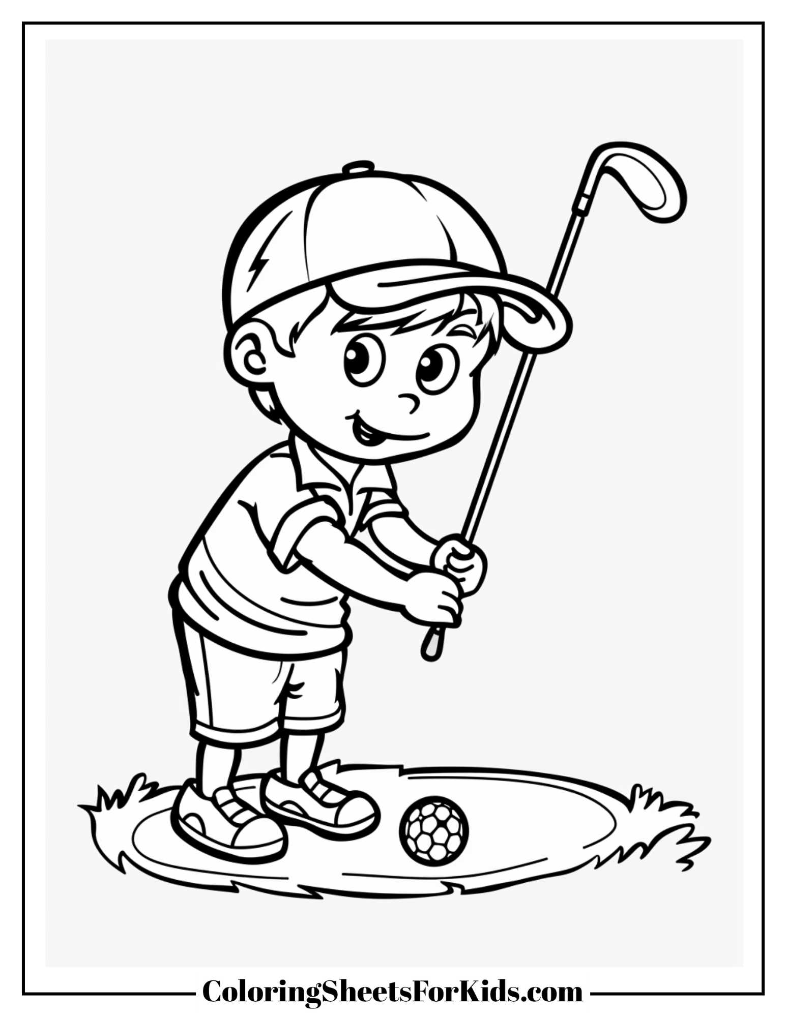 Golf Coloring Pages Free Downloads Coloring Sheets For Kids