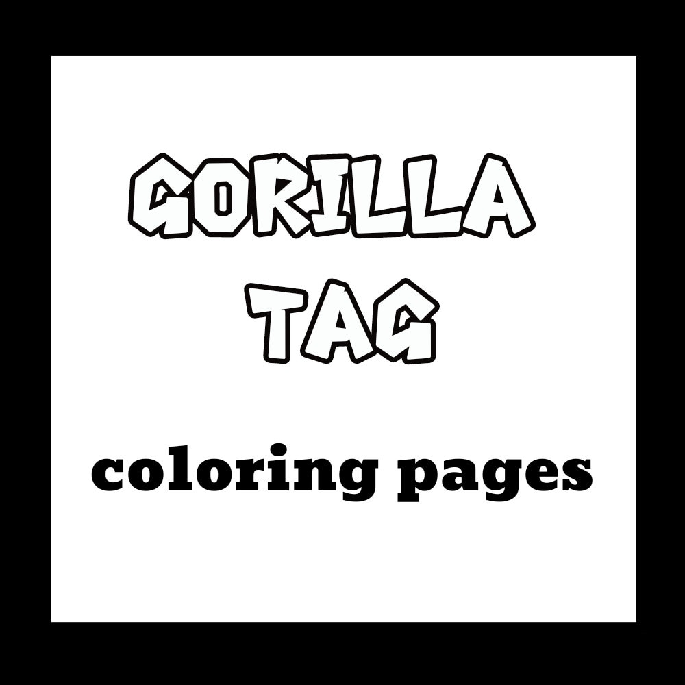 Gorilla Tag Coloring Pages Instant Download Etsy Canada