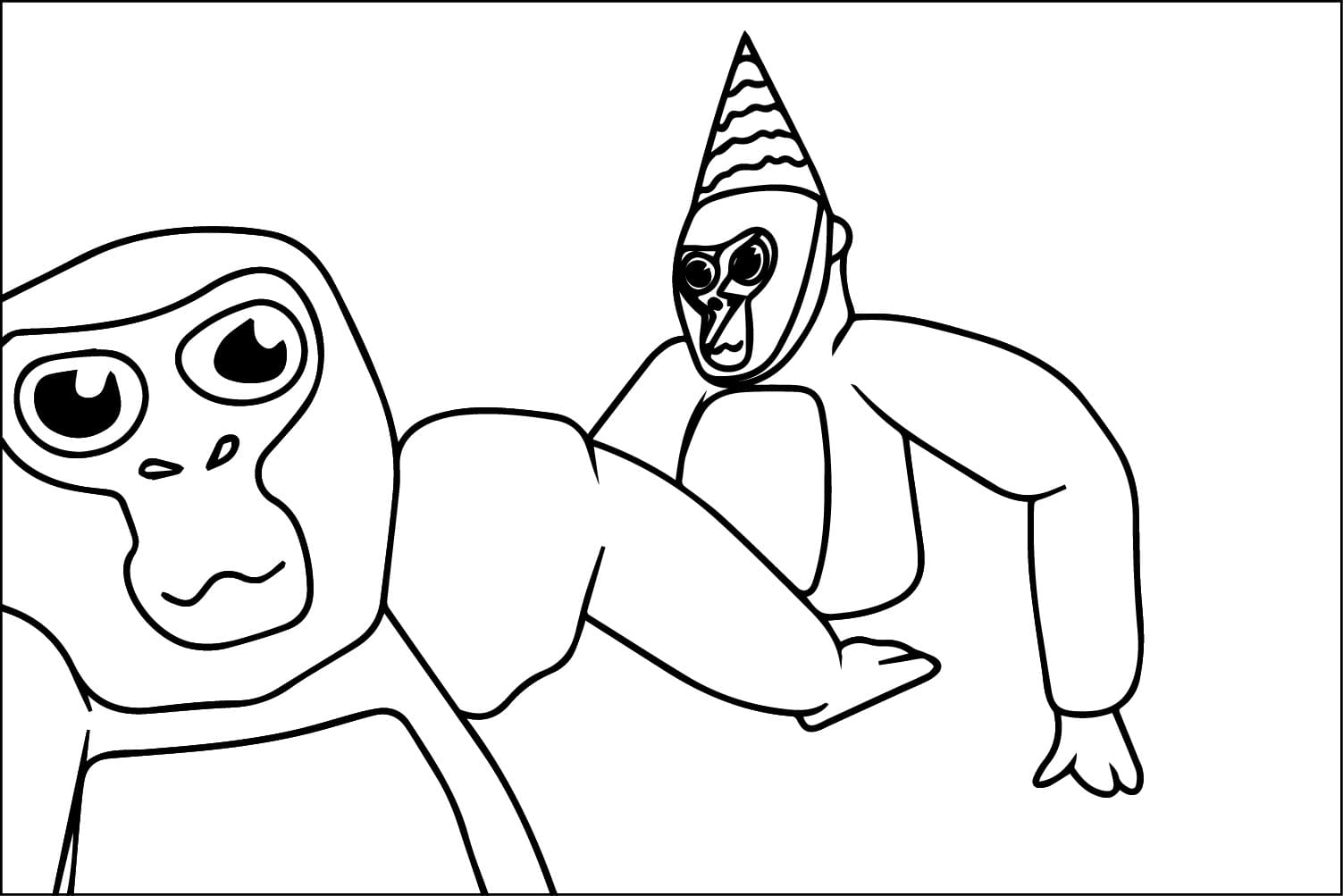 Gorilla Tag Free Coloring Page Download Print Or Color Online For Free