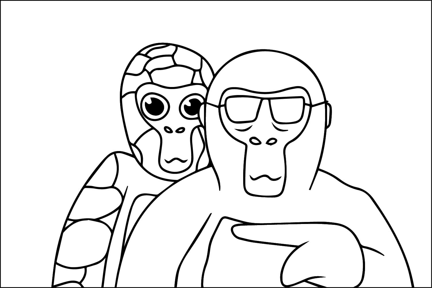 Gorilla Tag Printable Coloring Pages