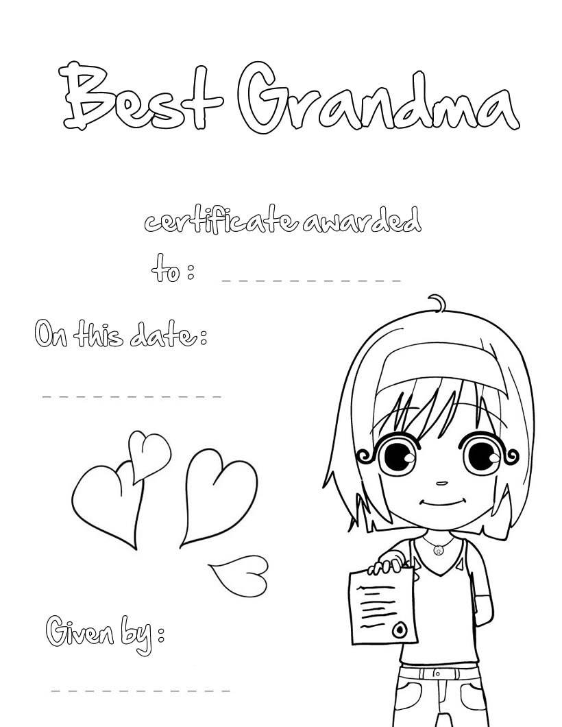 Free Printable Grandparents Day Coloring Pages