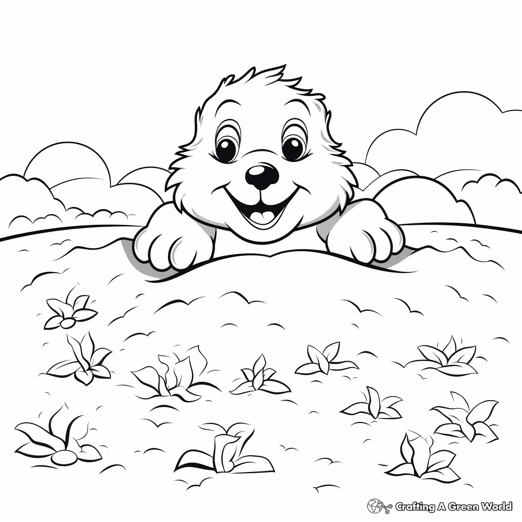 Groundhog Day Coloring Pages Free Printable 
