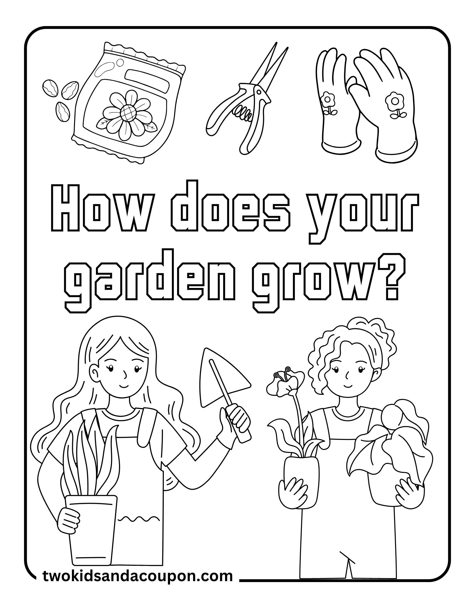 Free Garden Coloring Pages