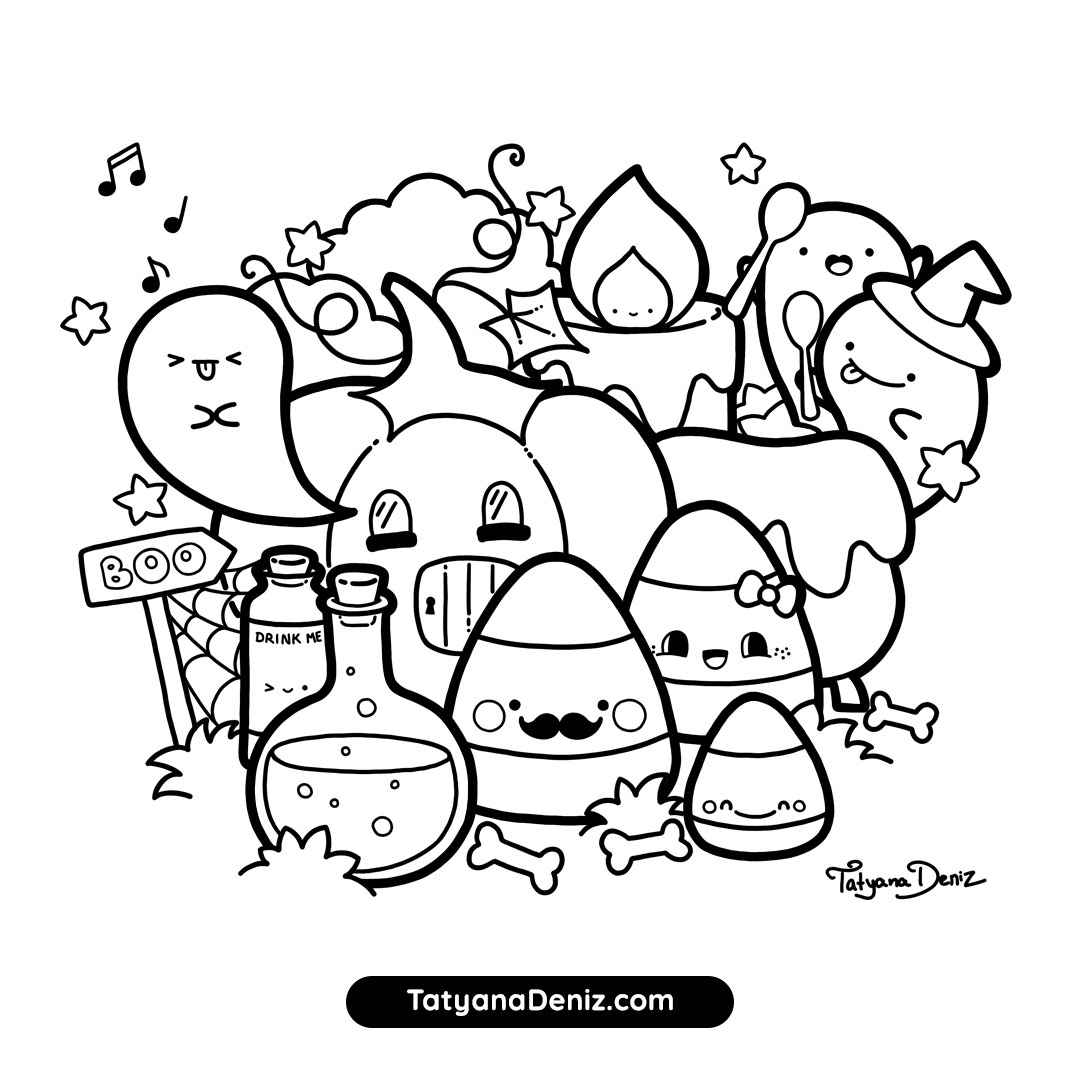 Halloween Coloring Pages For Adults Printable