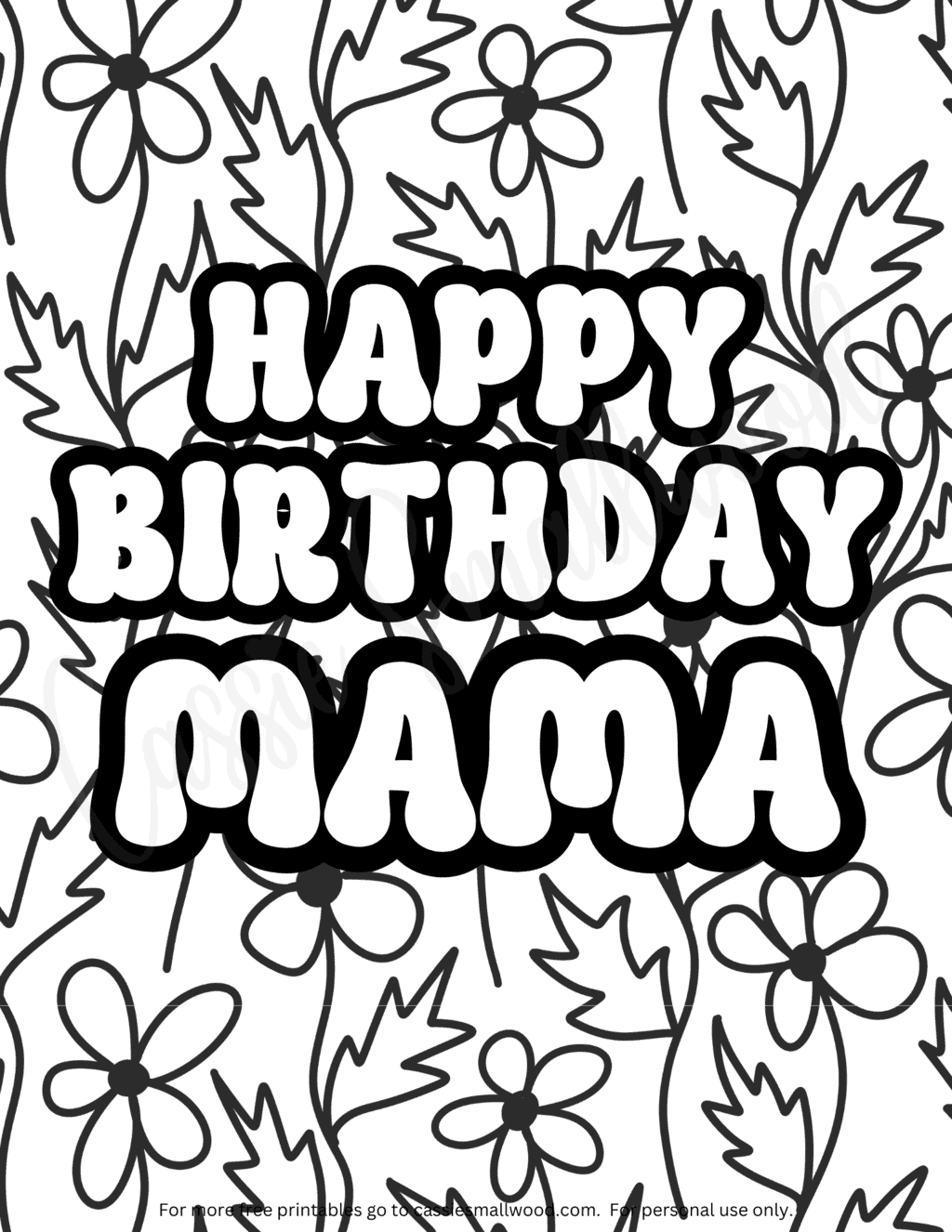 Happy Birthday Free Coloring Pages