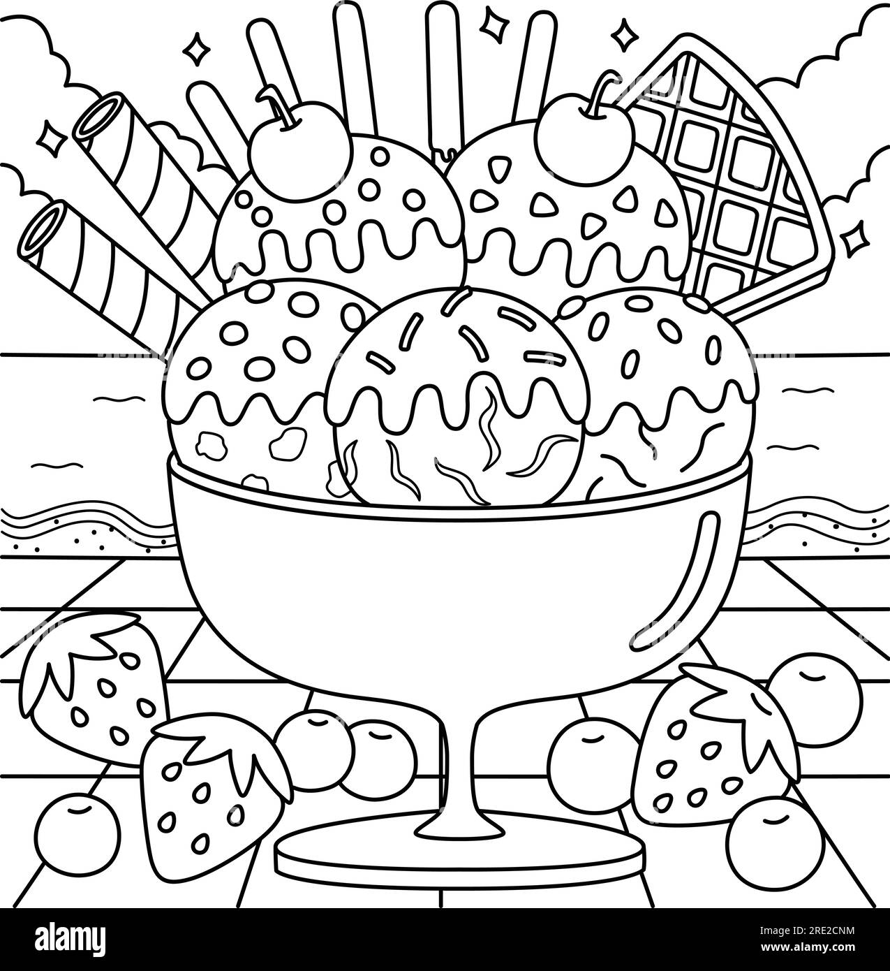 Happy Summer Colouring Pages
