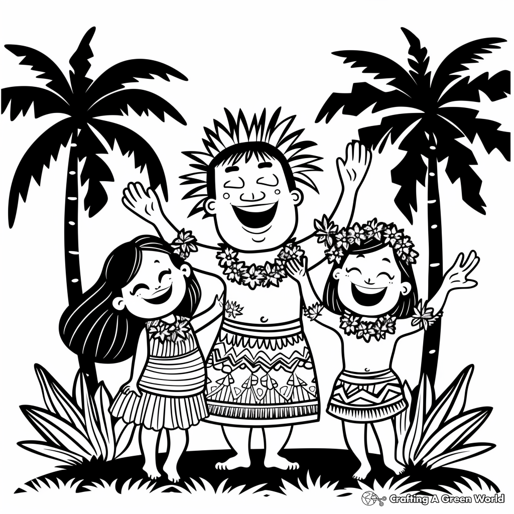 Printable Hawaiian Coloring Pages
