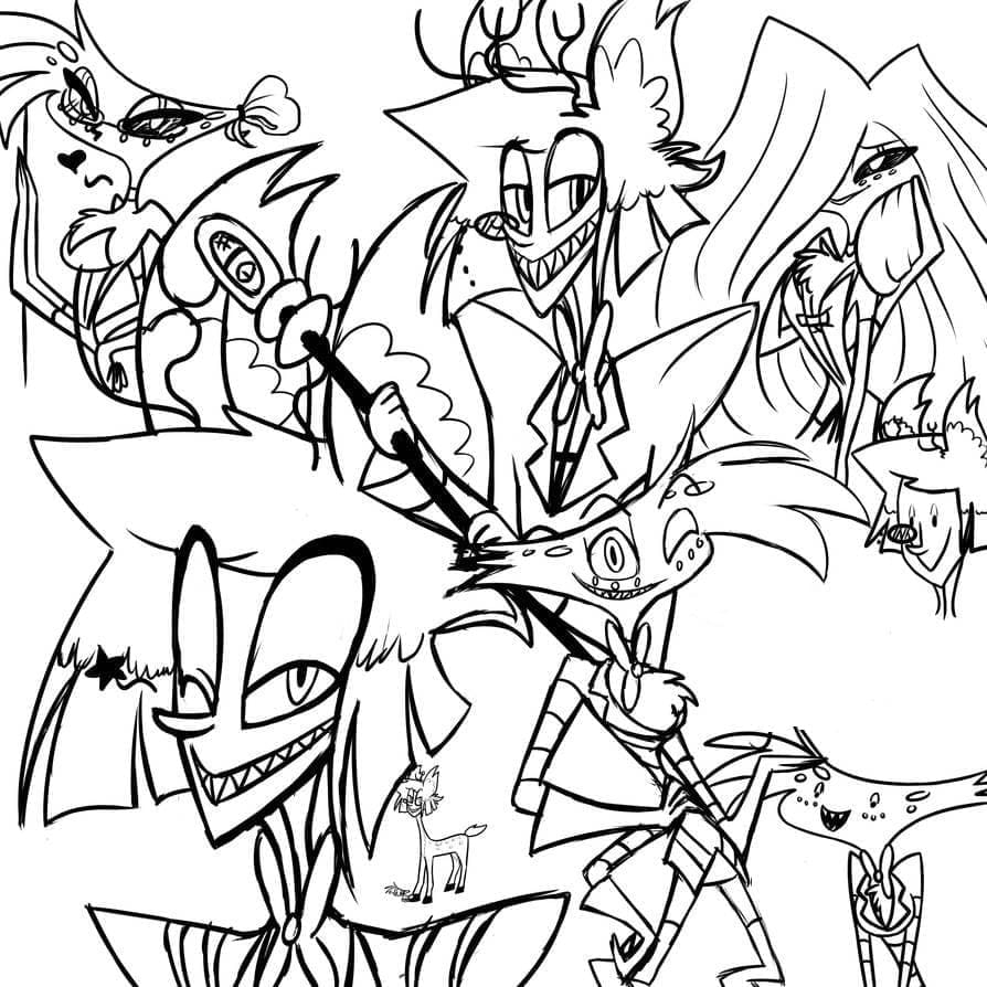 Hazbin Hotel Free Printable Coloring Page Download Print Or Color Online For Free