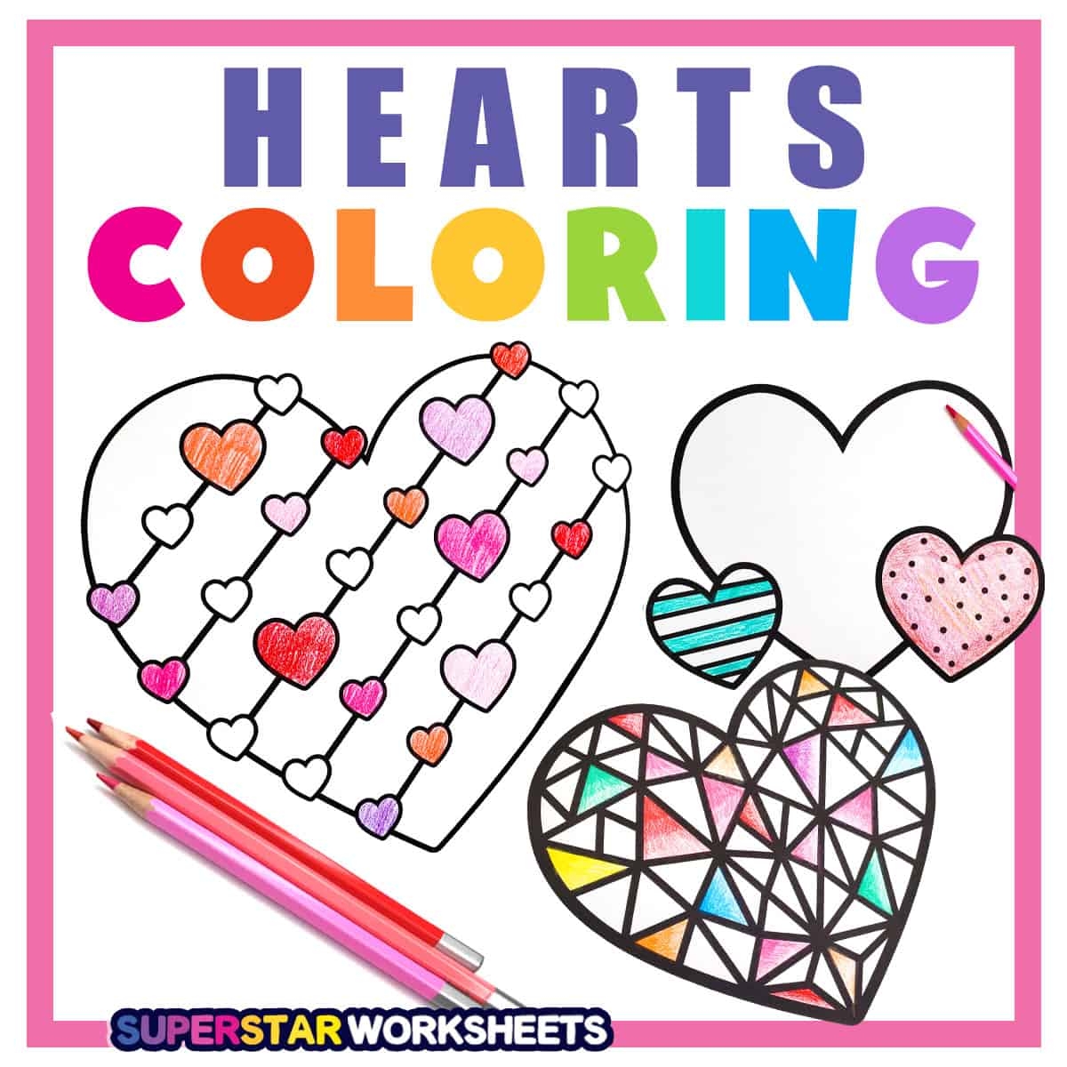 Heart Coloring Pages Superstar Worksheets