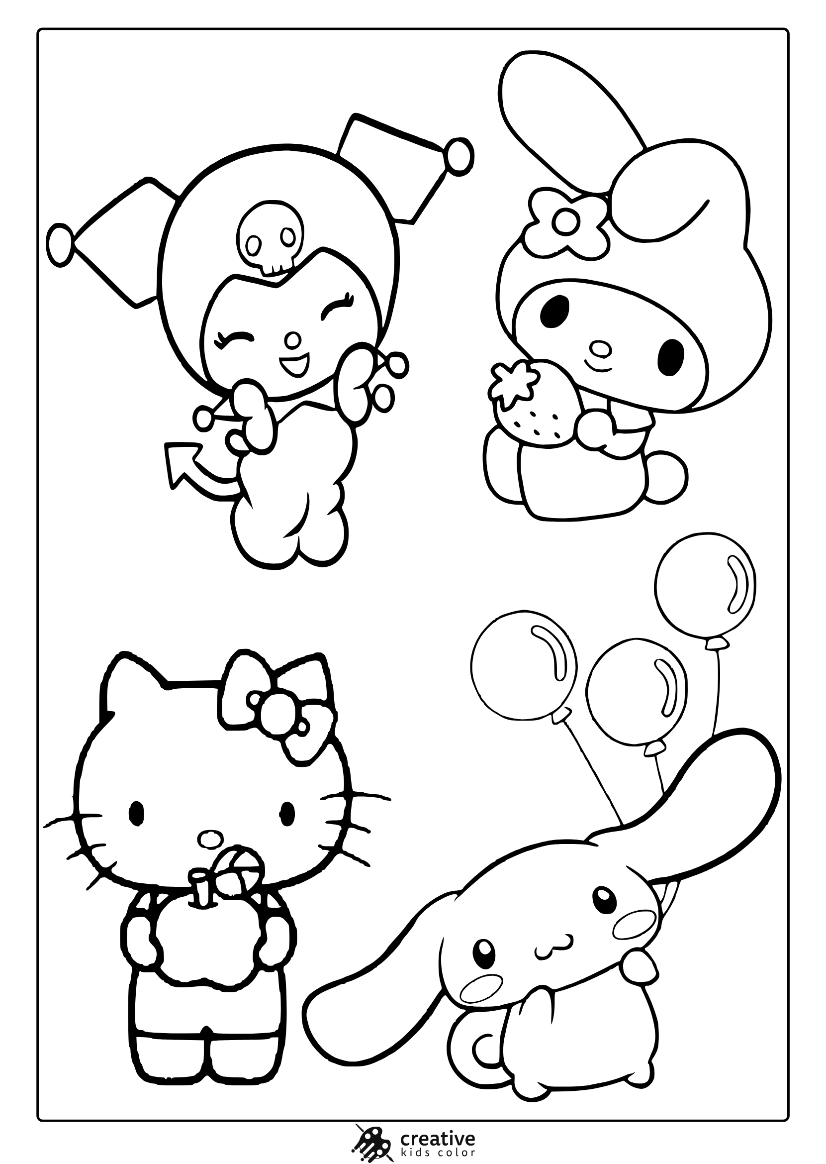 Printable My Melody Coloring Pages